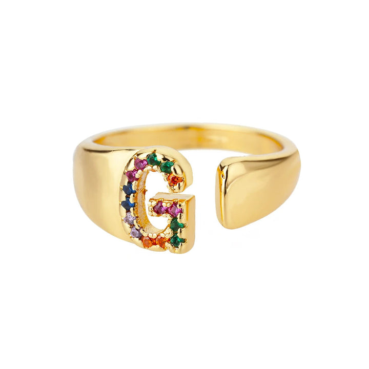 Alba | Anillo de Oro con Inicial