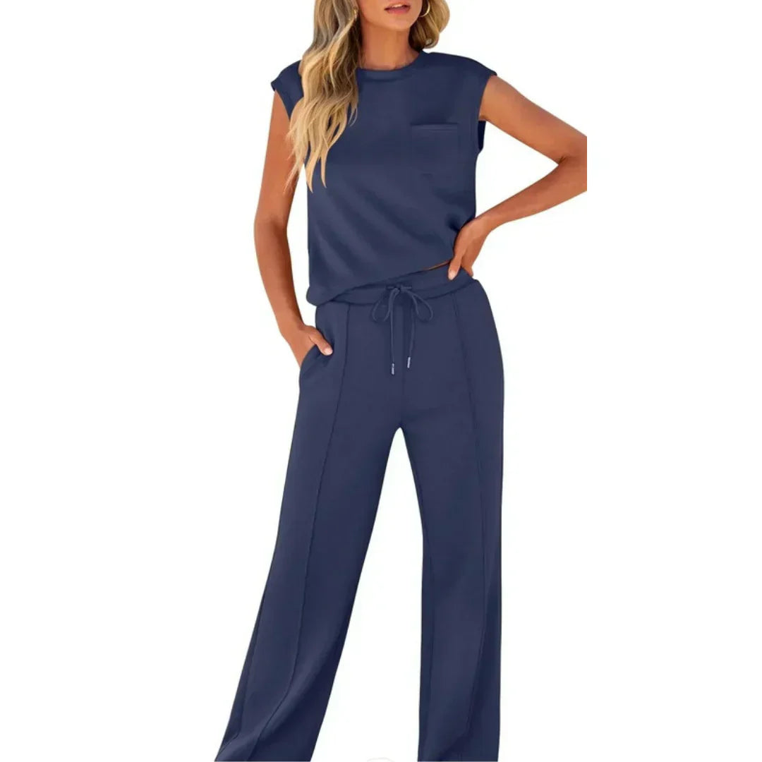 KAIYA™ – Conjunto Casual de Verão Suave para Mulher