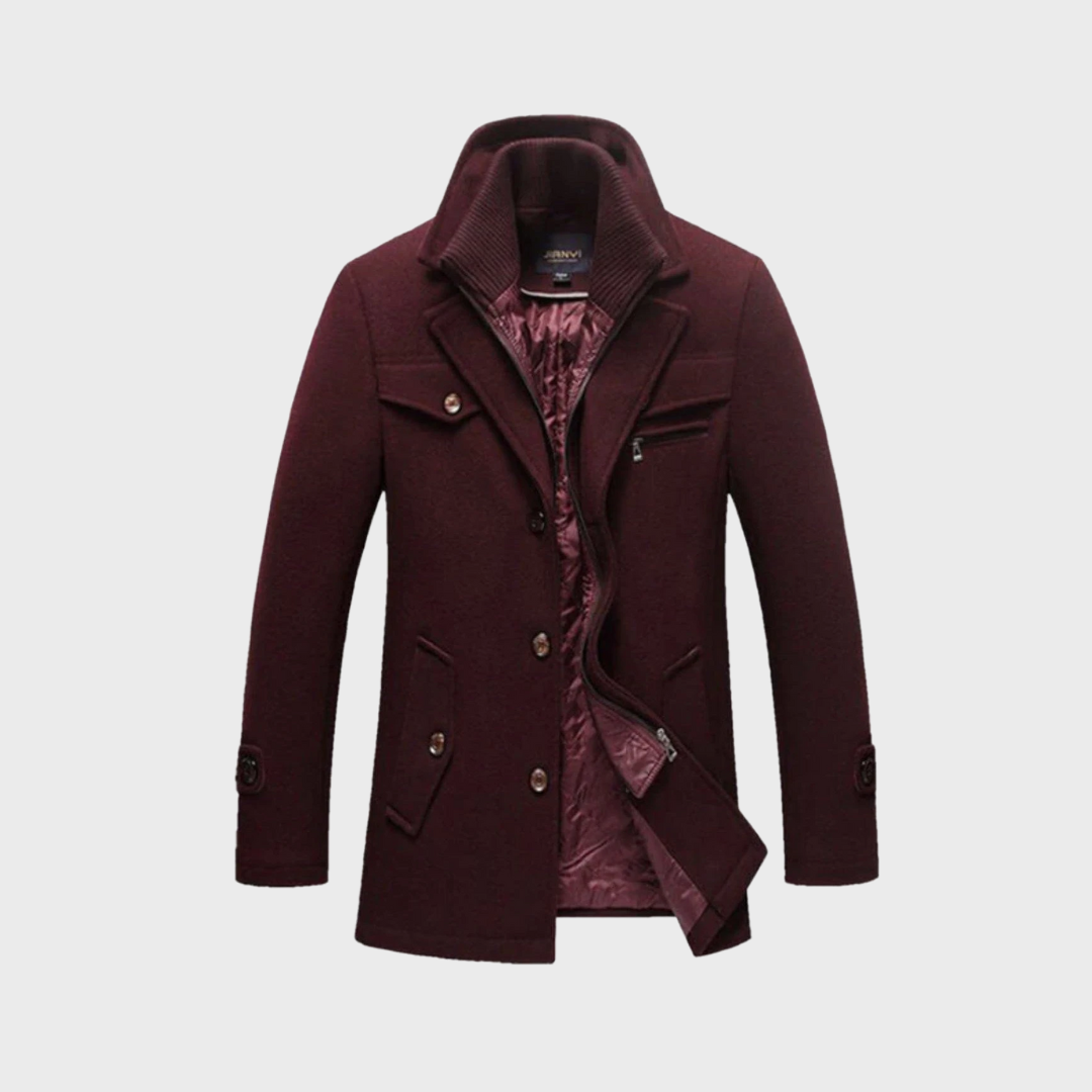 Andrzej | Casaco clássico de lã tipo peacoat