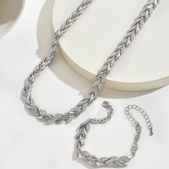 Vestiri® | Conjunto de Colar e Pulseira em Forma de Cauda de Peixe Feito à Mão