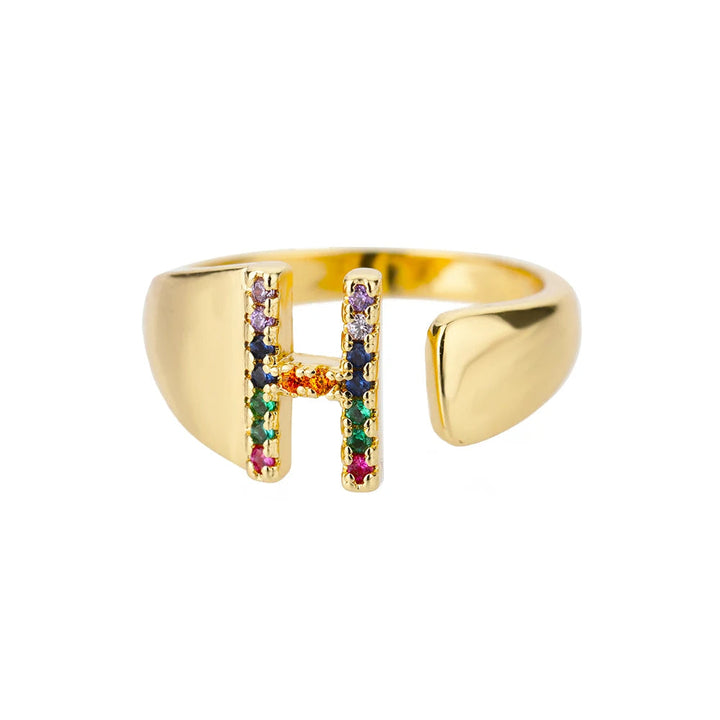 Alba | Anillo de Oro con Inicial