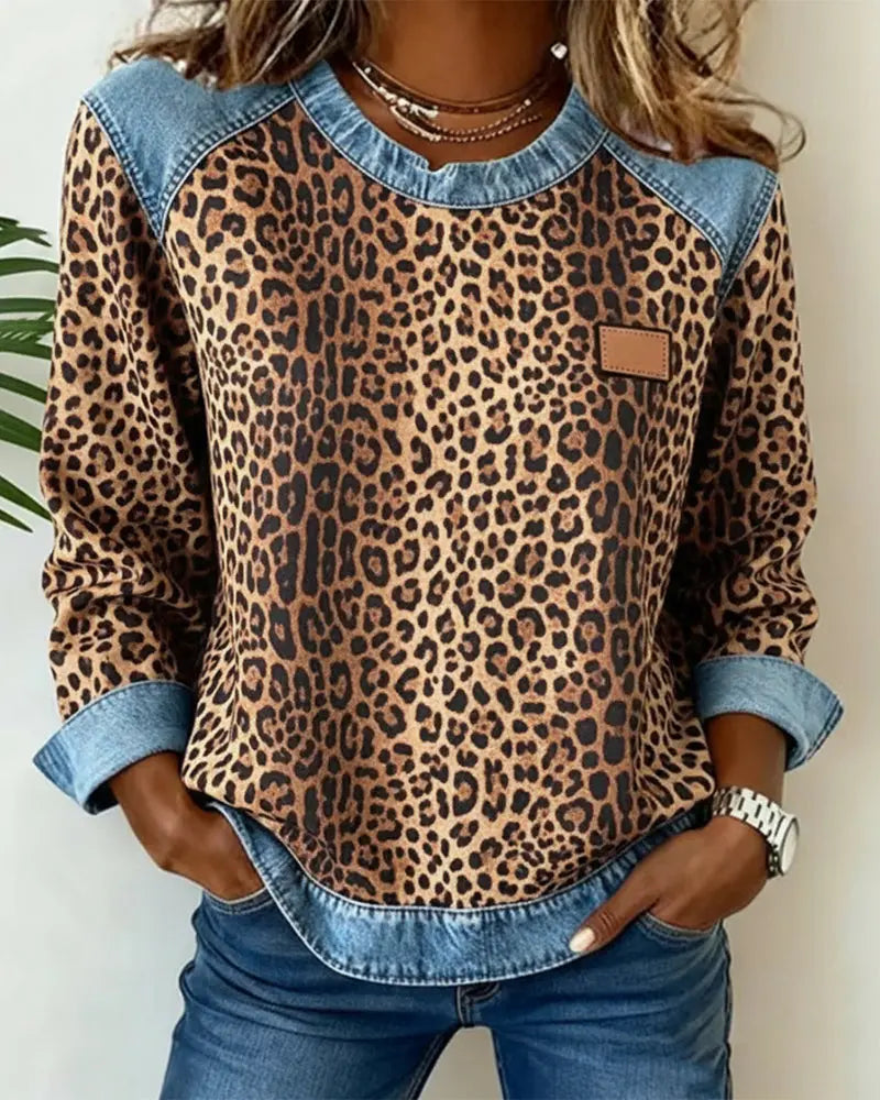 Leo - Camisola de Mulher com Estampa de Leopardo