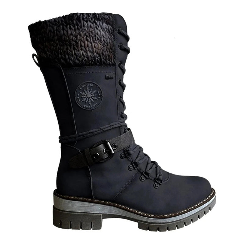 FrostLuxe™ - Botas impermeáveis de cano alto com cadarço