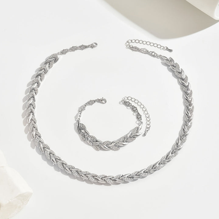 Vestiri® | Conjunto de Colar e Pulseira em Forma de Cauda de Peixe Feito à Mão