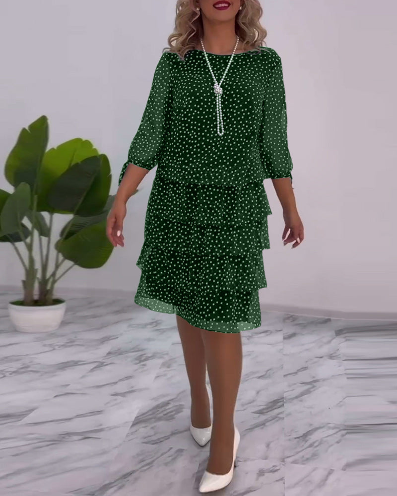 Auterelle | Vestido elegante com bolinhas