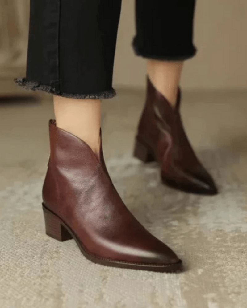 Lina - Botas elegantes de tacón de bloco hasta la rodilla para mujer
