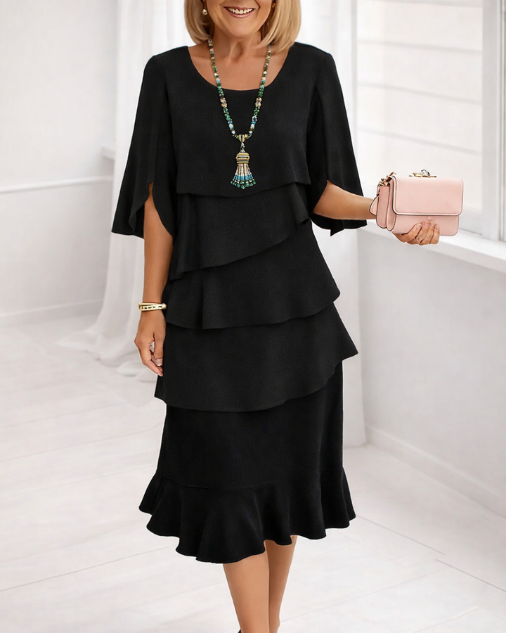 Margaret | Vestido Midi com Volantes para Mulher