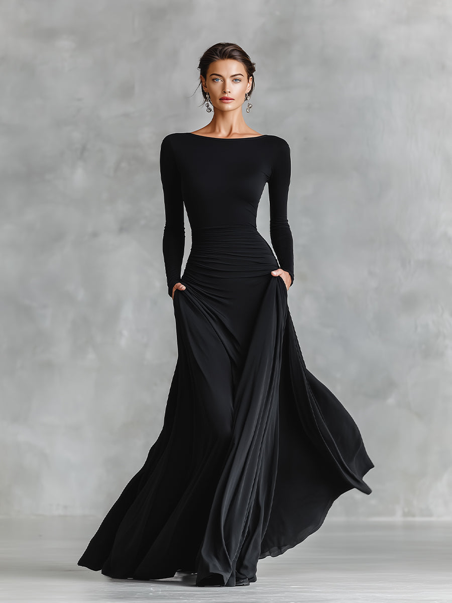 Norfy - Roupa elegante com pregas fluidas