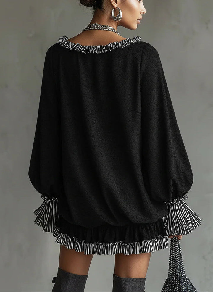 Isabella - Vestido de Mulher Mini Loose Pregueado