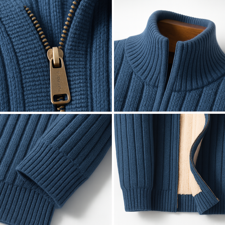 Jacob | Cardigan com Zíper em Cashmere Luxuoso