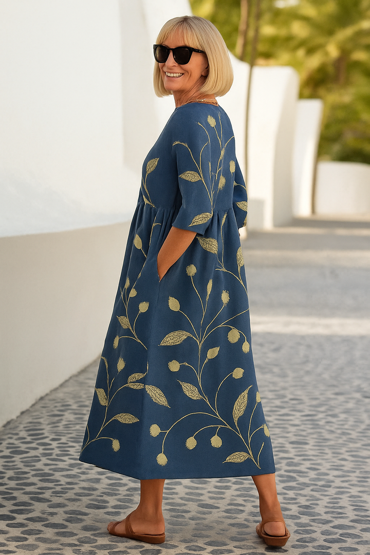 Eliza | Vestido Midi Relaxado para Mulher