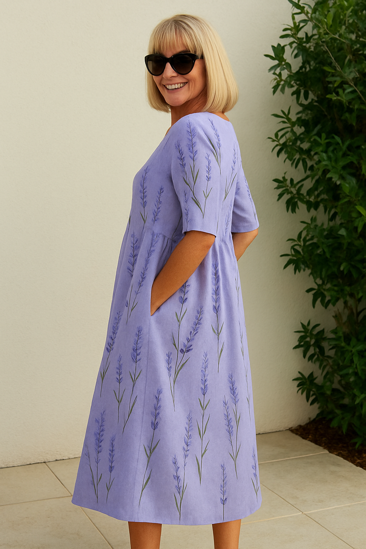 Eliza | Vestido Midi Relaxado para Mulher