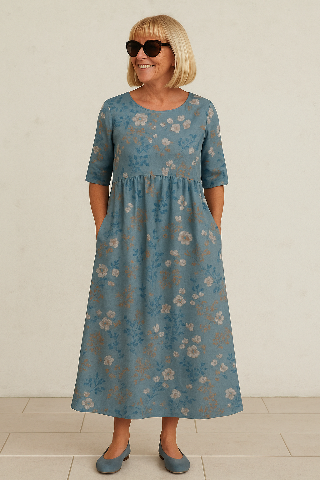 Eliza | Vestido Midi Relaxado para Mulher