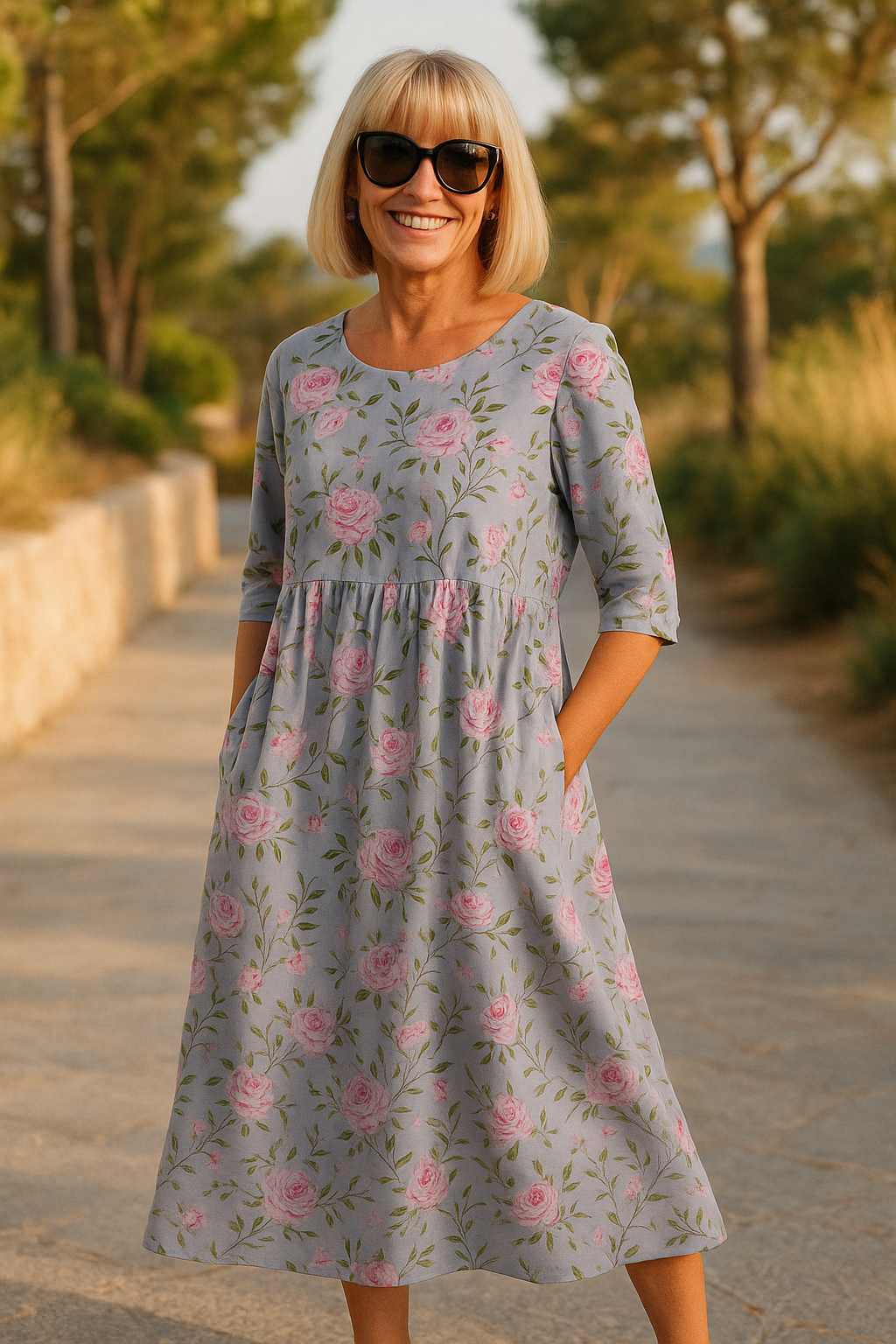Eliza | Vestido Midi Relaxado para Mulher