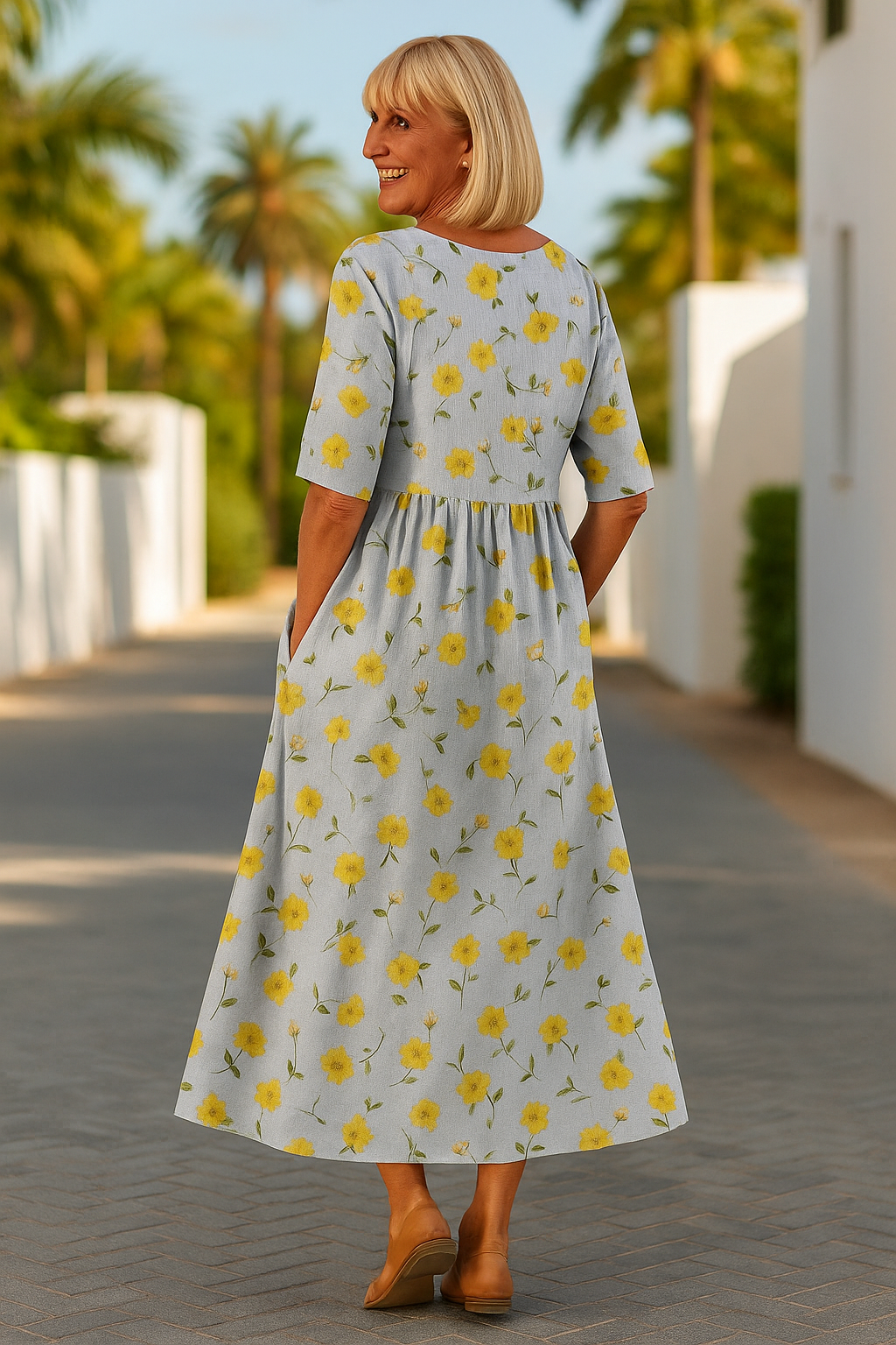 Eliza | Vestido Midi Relaxado para Mulher