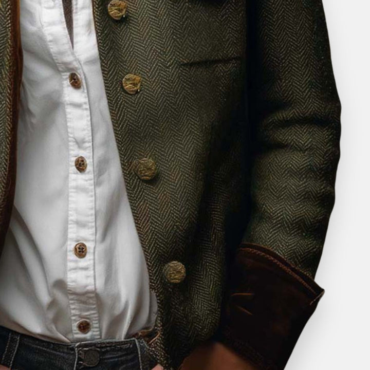 Anais | Casaco elegante com detalhes em veludo