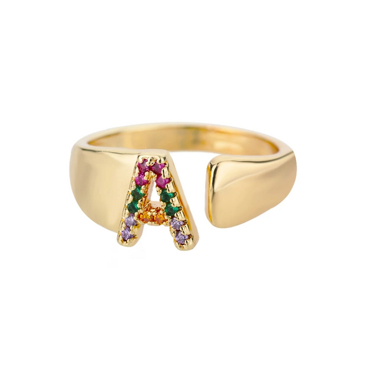 Alba | Anillo de Oro con Inicial