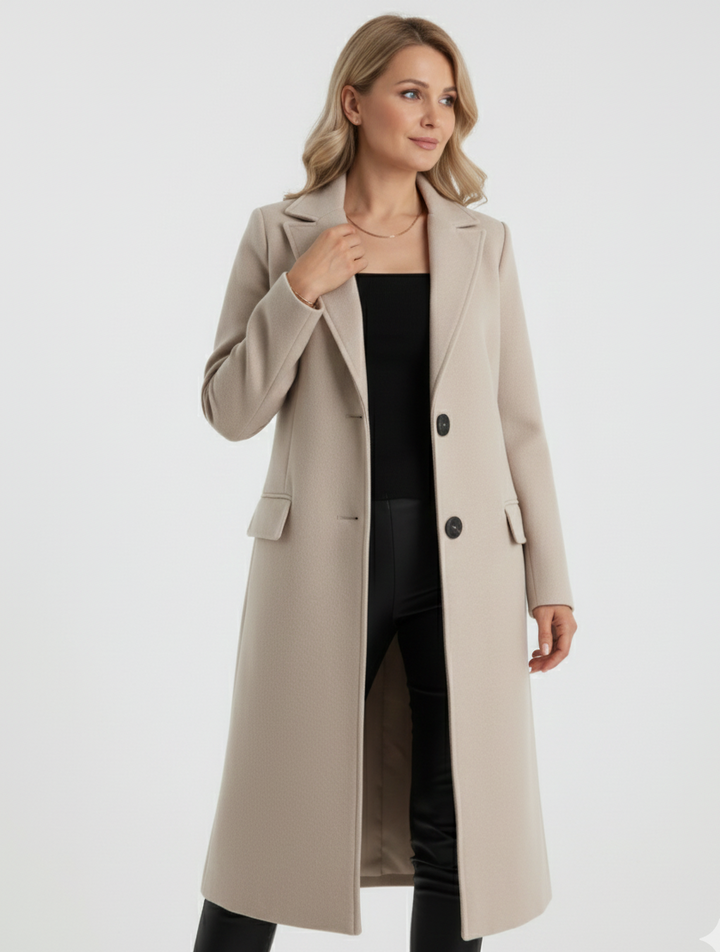 Moa™ | Elegante, casaco longo com caráter clássico