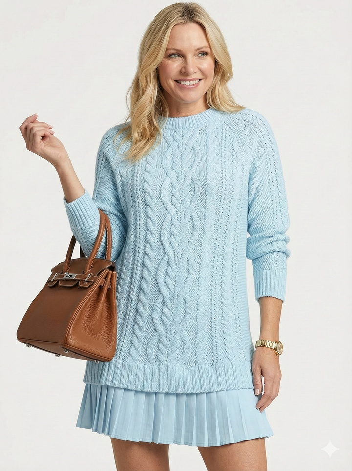 Daina | Vestido de malha com detalhes trançados