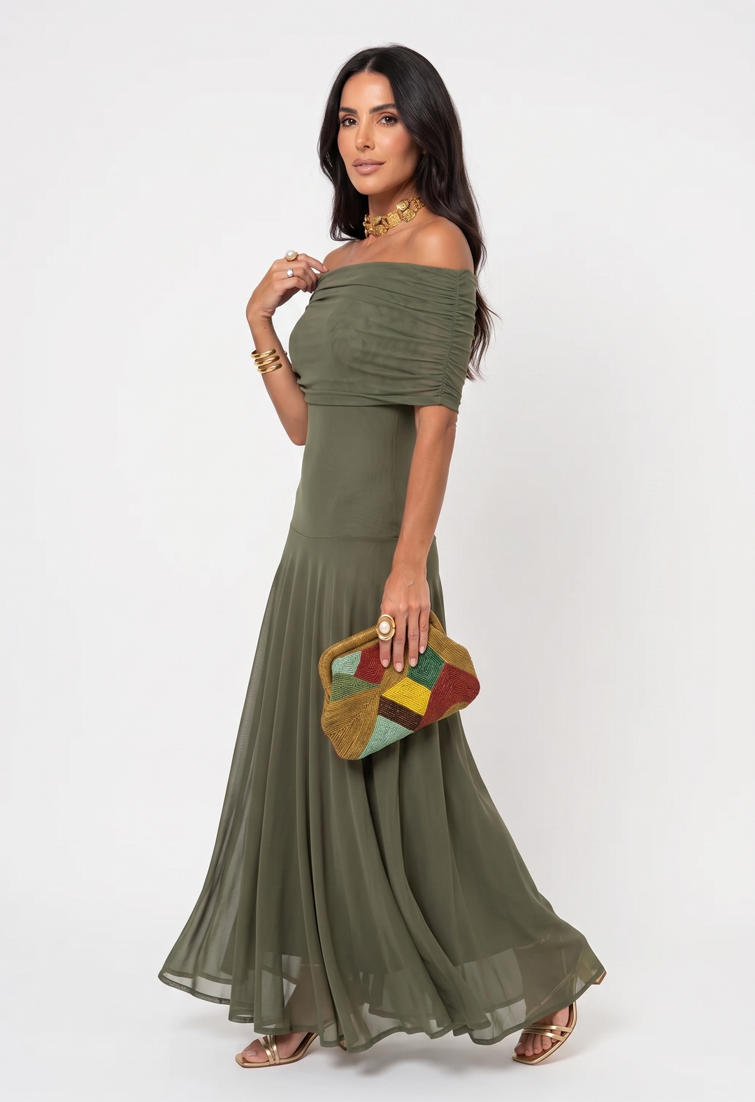 Carla | Vestido maxi elegante e simples para Mulher