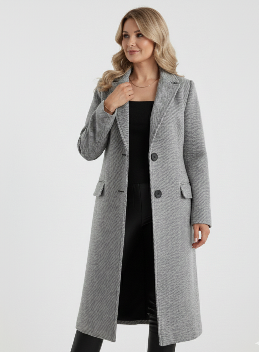Moa™ | Elegante, casaco longo com caráter clássico