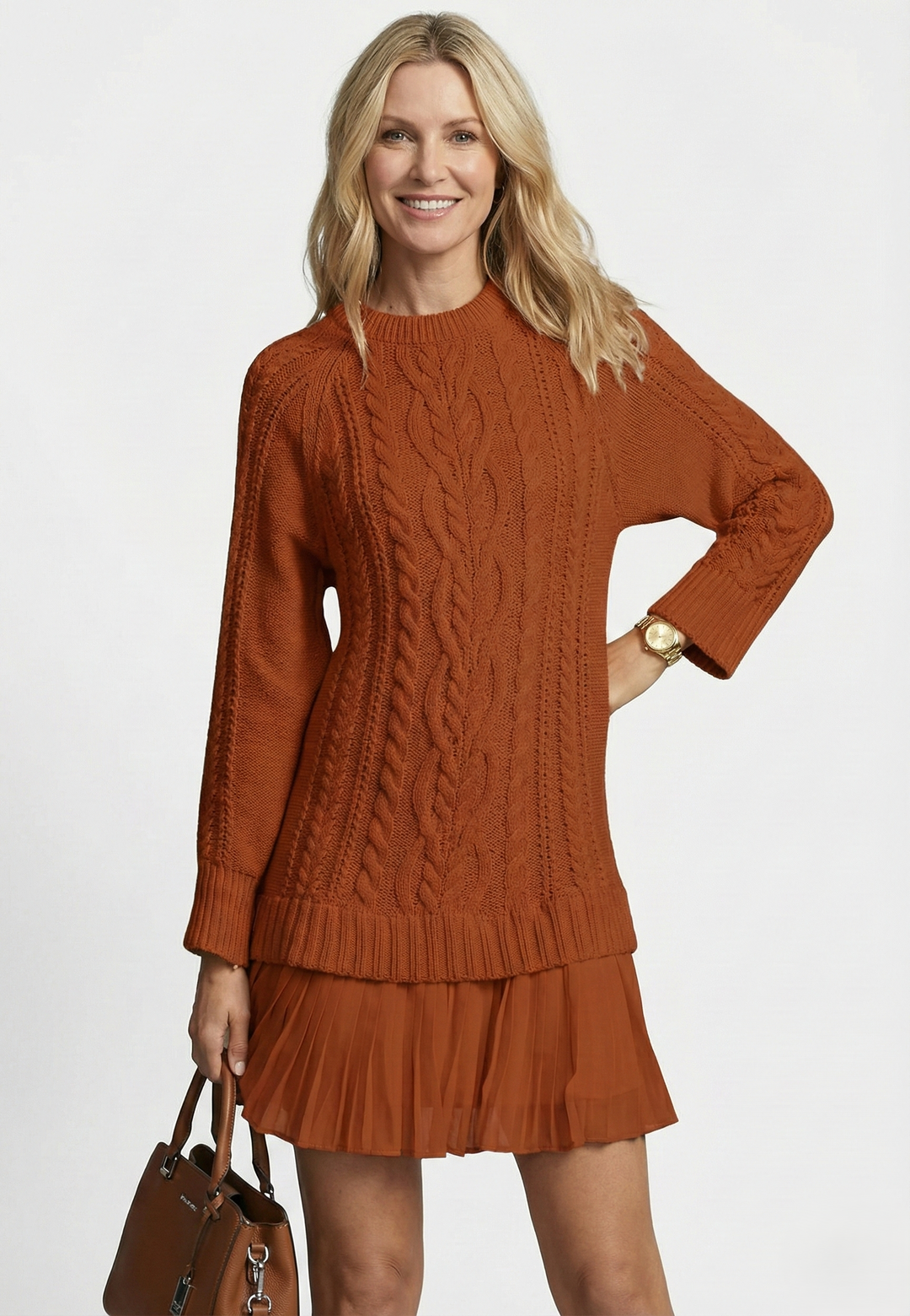Daina | Vestido de malha com detalhes trançados