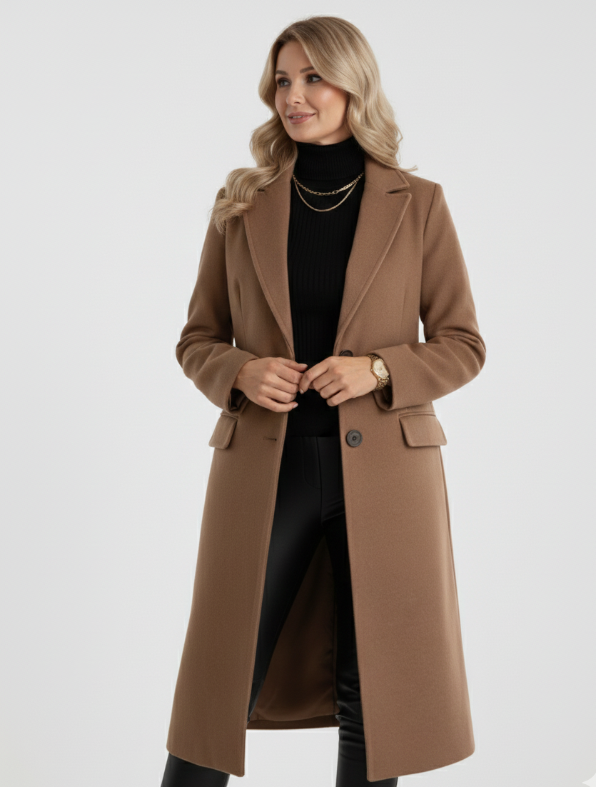 Moa™ | Elegante, casaco longo com caráter clássico