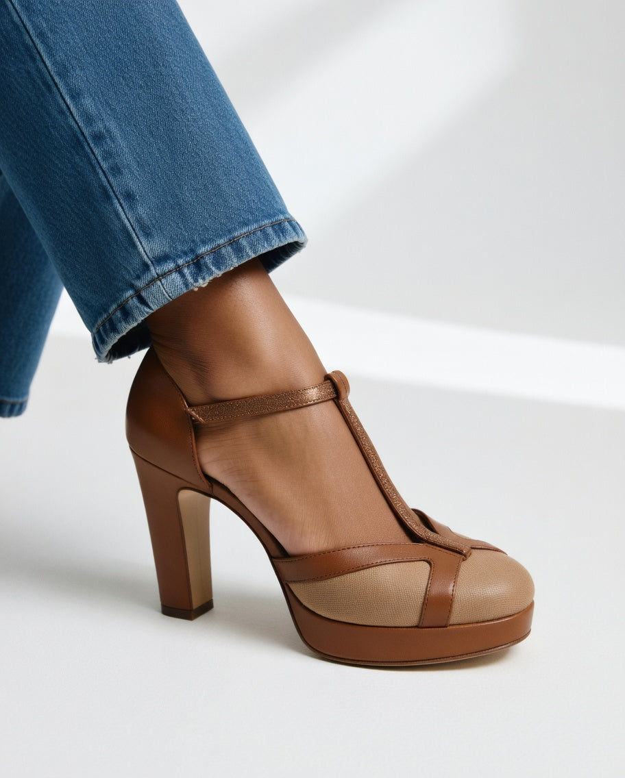 Maëlyne — Sapatos de salto retro elegância com suporte ergonómicoa para Mulher