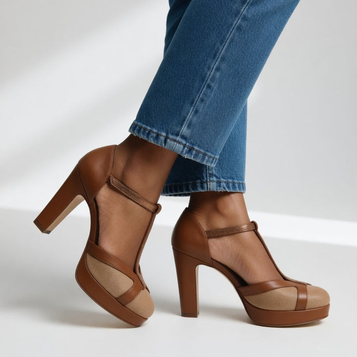 Maëlyne — Sapatos de salto retro elegância com suporte ergonómicoa para Mulher