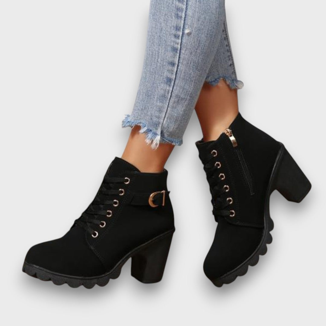 Lorena™| Botins em Imitação de Couro | Edição Premium