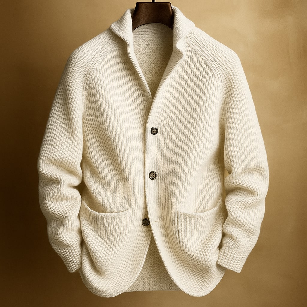 Roro | CARDIGAN DE HOMEM EM LANA CÔNICA PARA HOMEM
