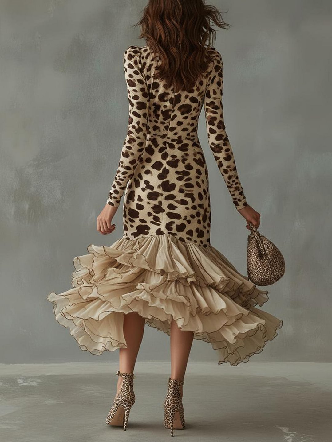 Carmen · Vestido de Mulher com estampado animal e volantes