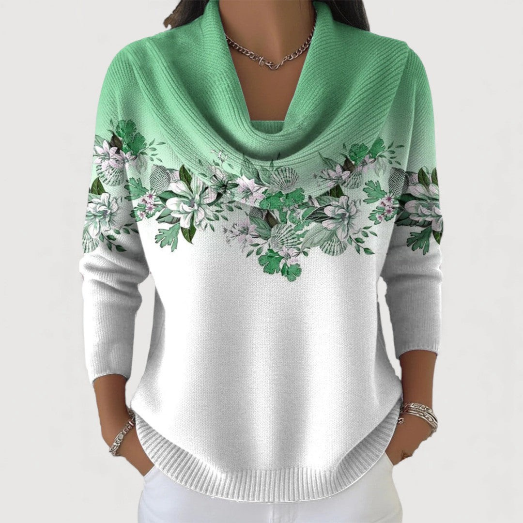Amor | Camisola floral com gola suave