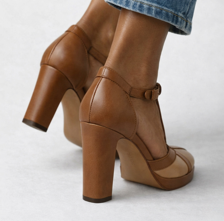 Maëlyne — Sapatos de salto retro elegância com suporte ergonómicoa para Mulher