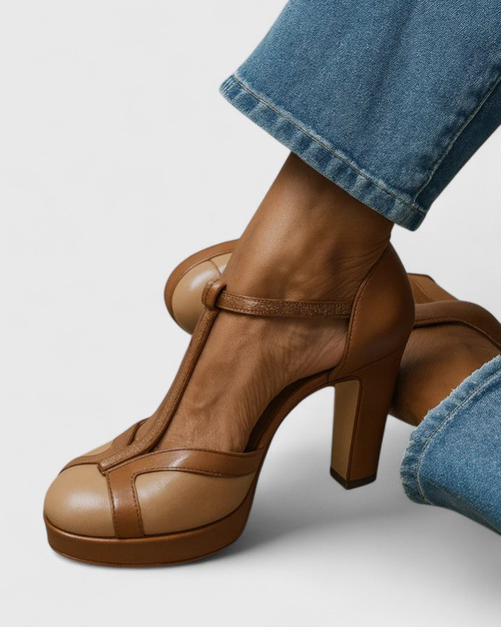 Maëlyne — Sapatos de salto retro elegância com suporte ergonómicoa para Mulher