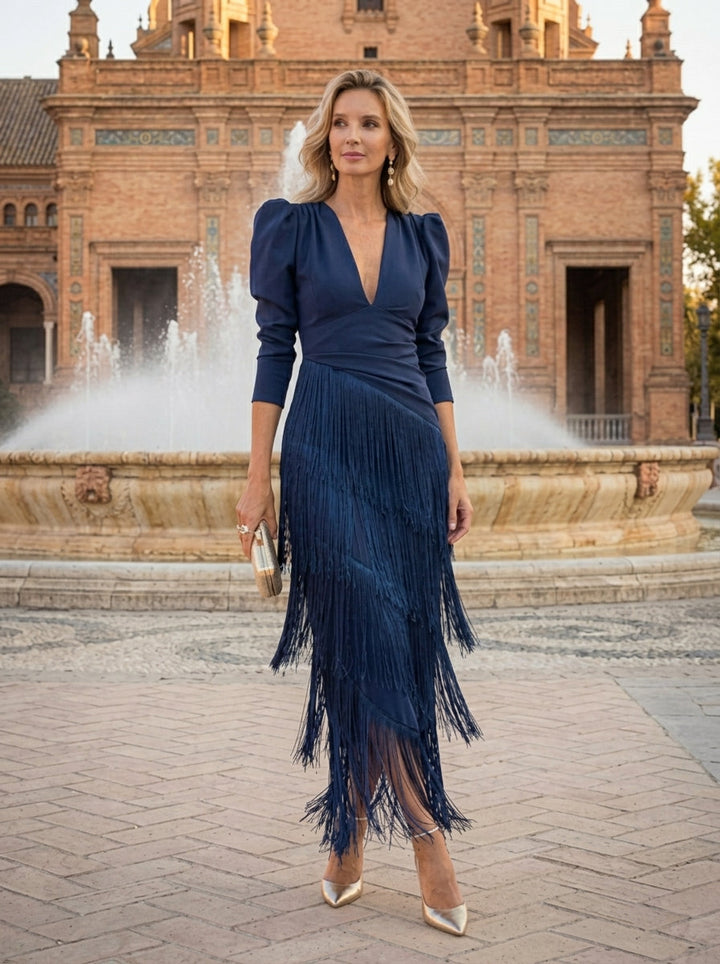 Salvia - Vestido Flecos para Mulher