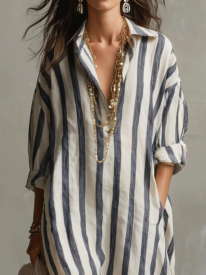 Pepa | Vestido camisero longo para Mulher