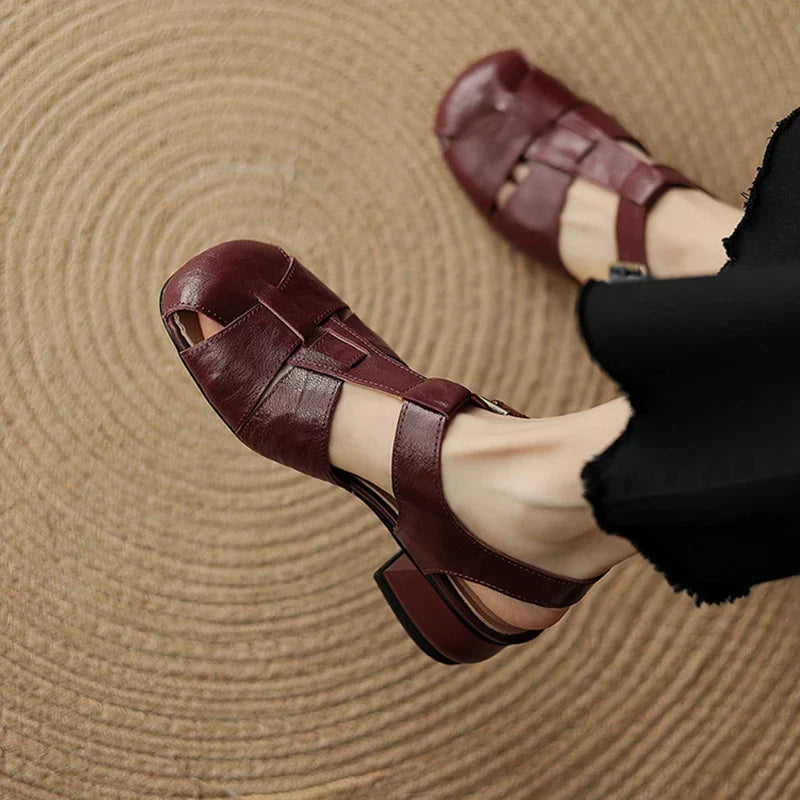Coralia - Sapatos de Salto Chunky para Mulher