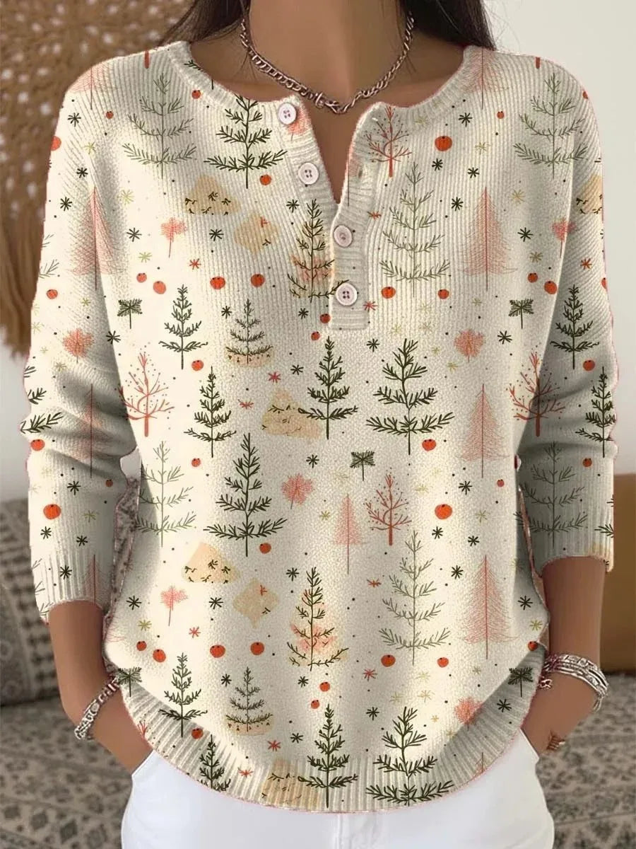 Manon | Camisola de Natal Quente com Estampa Festiva