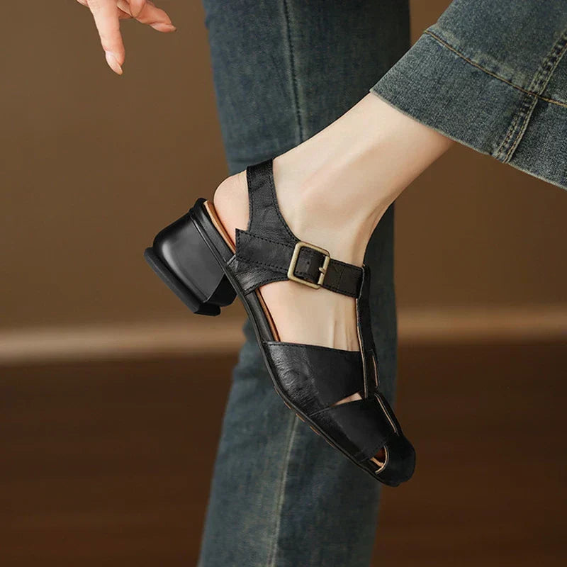 Coralia - Sapatos de Salto Chunky para Mulher