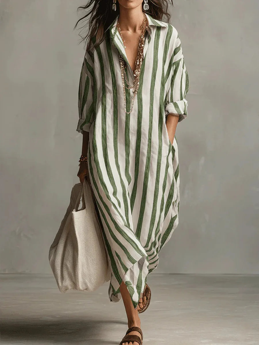 Pepa | Vestido camisero longo para Mulher