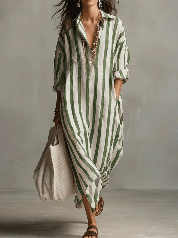 Pepa | Vestido camisero longo para Mulher