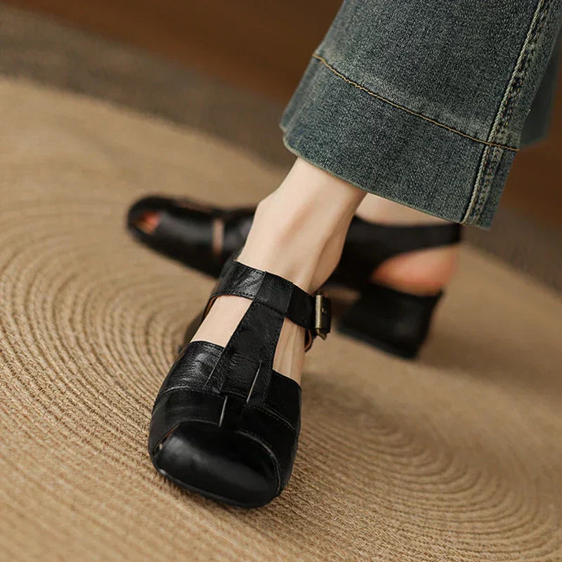 Coralia - Sapatos de Salto Chunky para Mulher