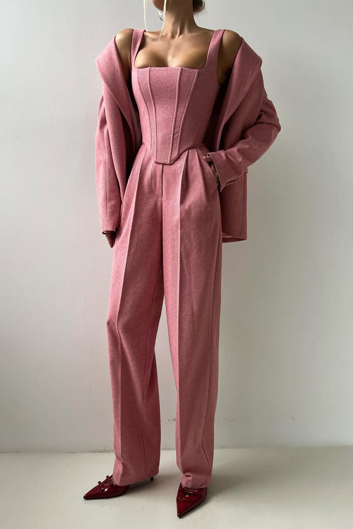 Dolce™ - Conjunto de três peças com blazer trespassado