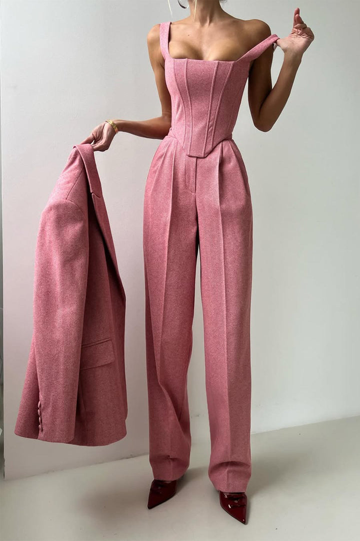 Dolce™ - Conjunto de três peças com blazer trespassado
