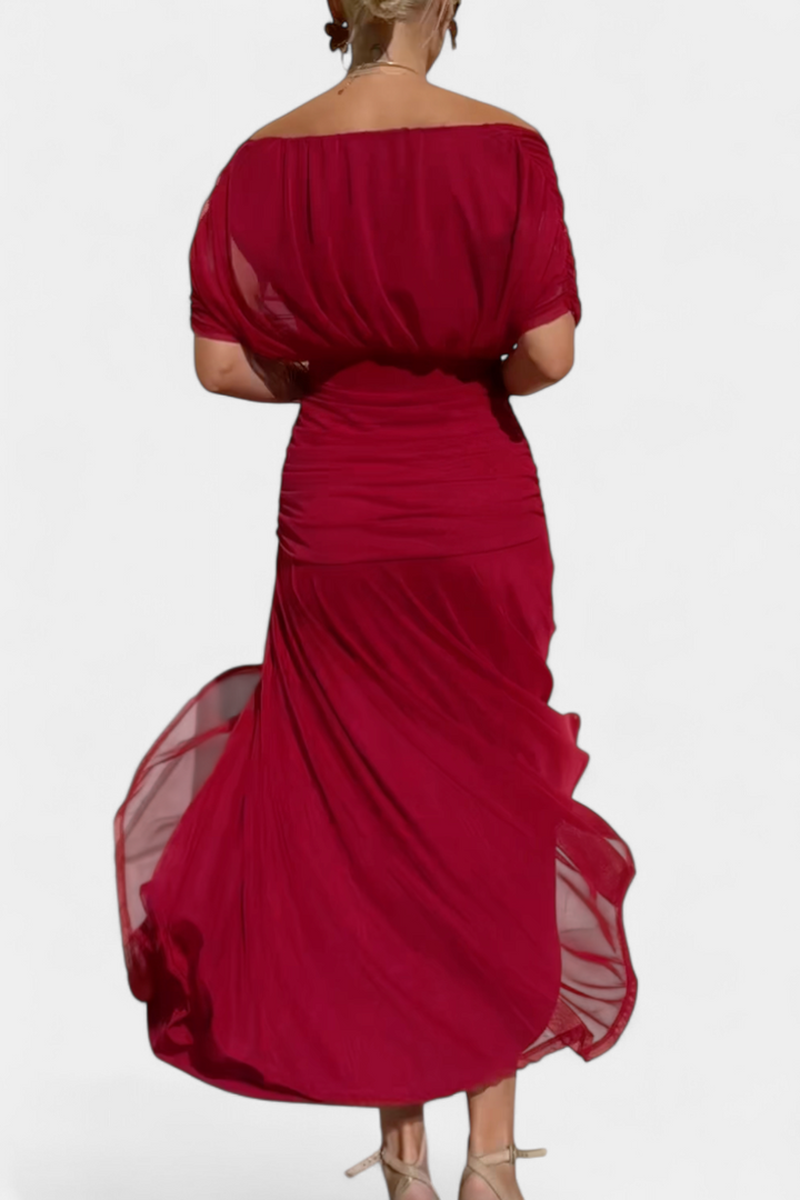 Magda™ | Vestido largo de flores com decote em V