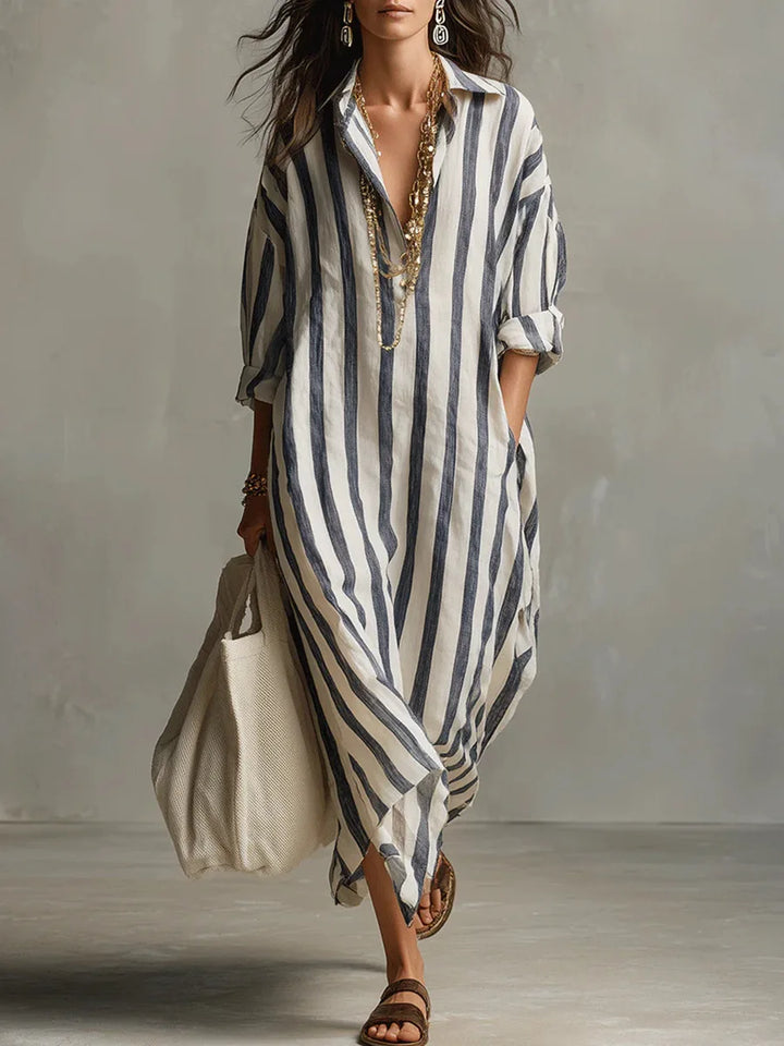 Pepa | Vestido camisero longo para Mulher
