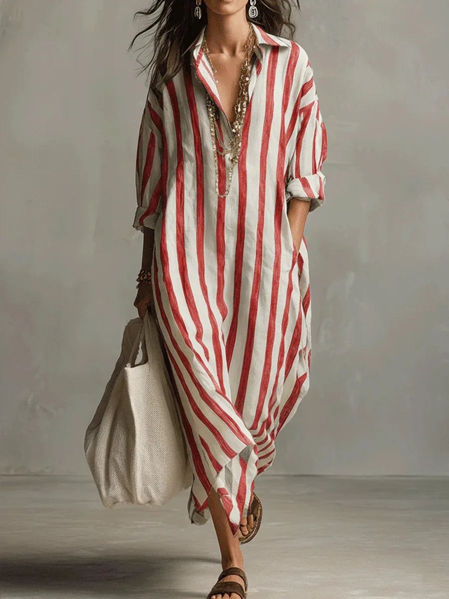 Pepa | Vestido camisero longo para Mulher