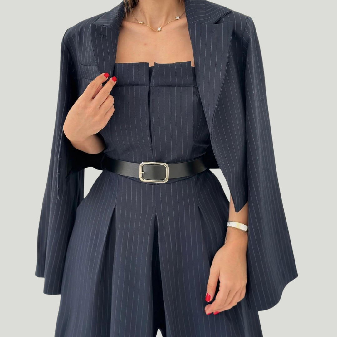 Julia | Conjunto Feminino Bustier + Casaco – Estilo Elegante & Tendência