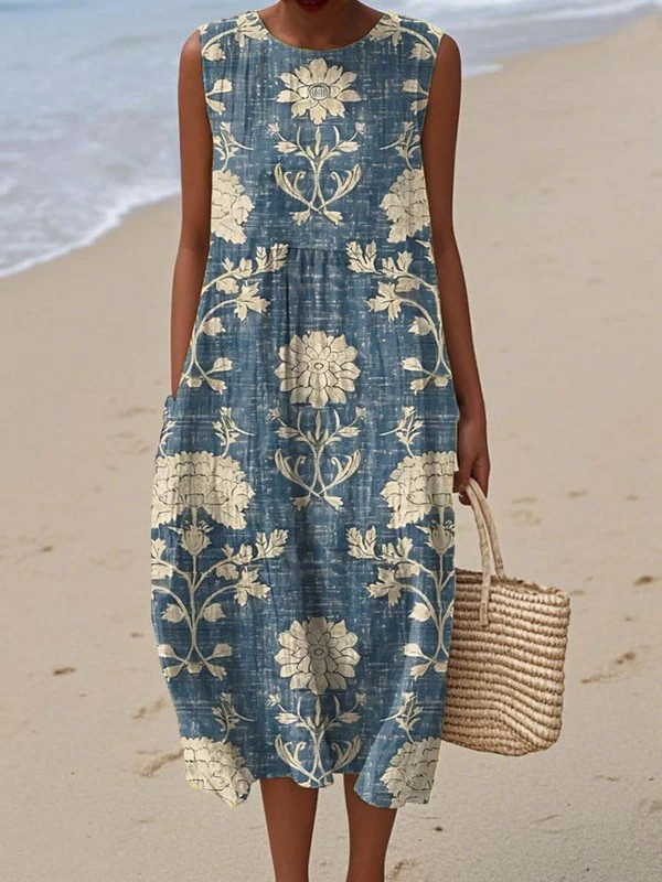 Belle | Vestido de verão leve e sem mangas para Mulher
